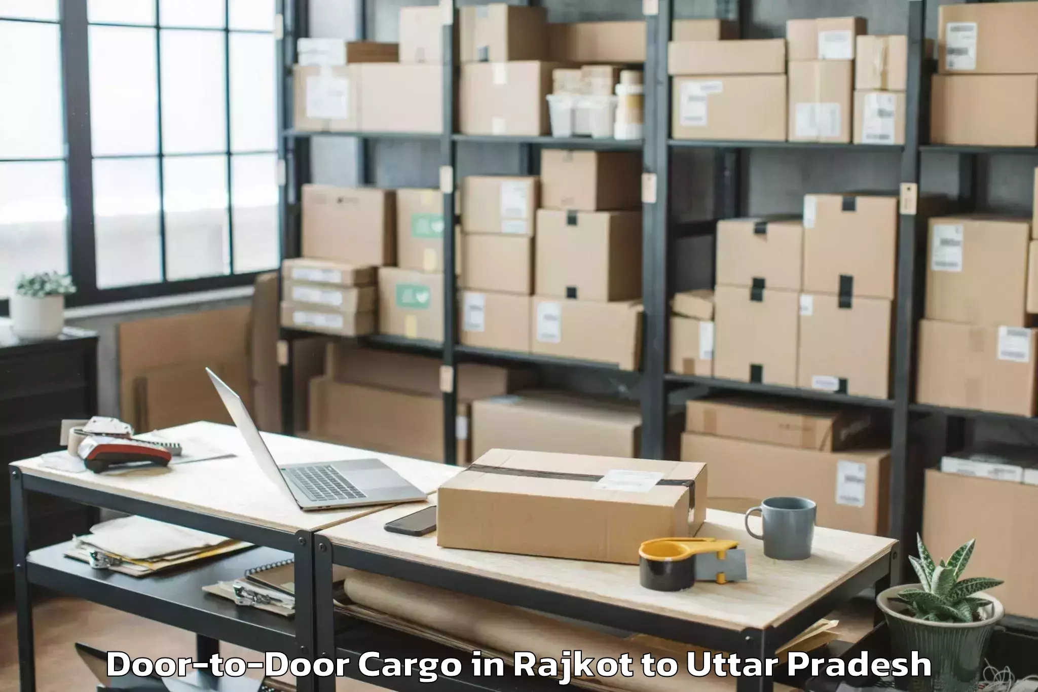 Hassle-Free Rajkot to Ghanghata Door To Door Cargo